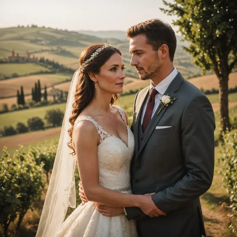 Exemplo de retrato de casamento estilo Toscana