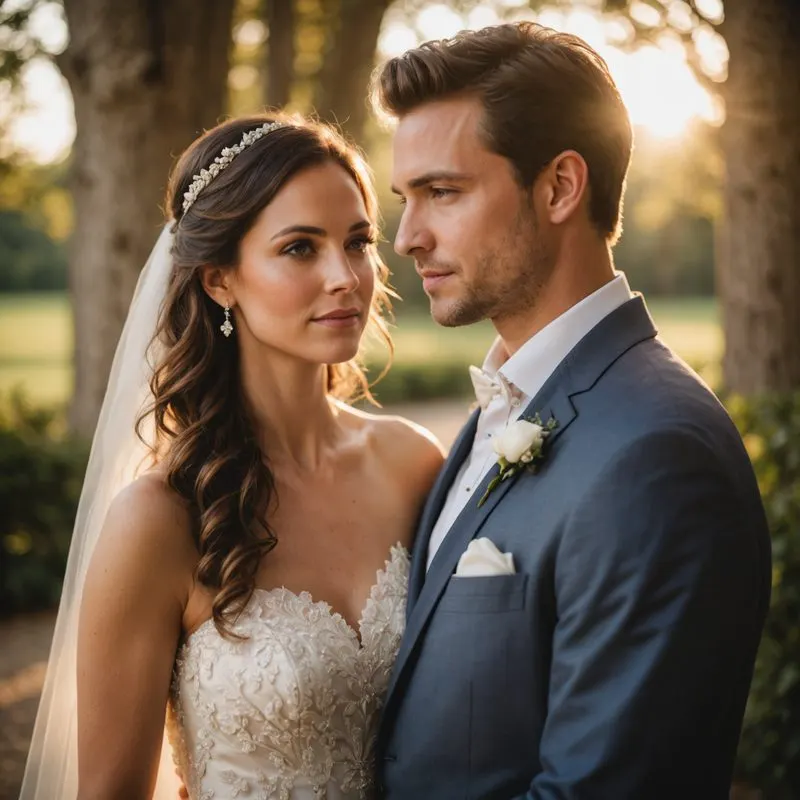 Exemplo de retrato de casamento